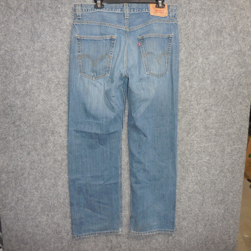 Levis 569 Loose Straight Jeans Mens 34x34 Blue Denim Y2K Vintage Loose Wide Leg